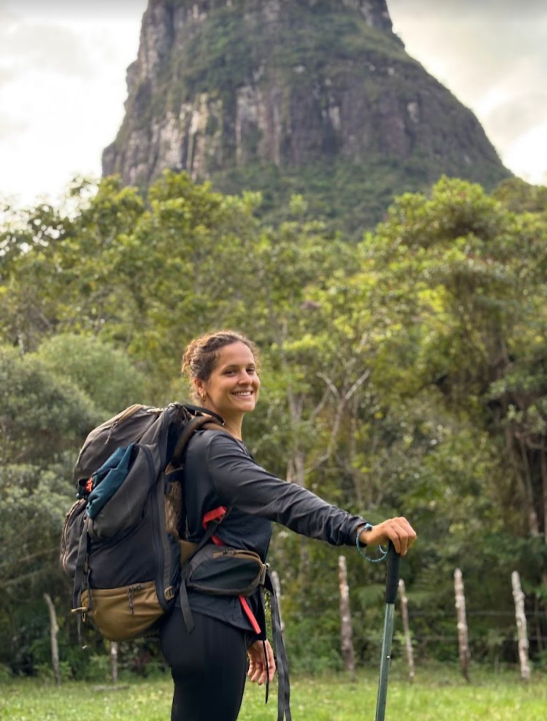Alice durante o trekking no Vale do Pati